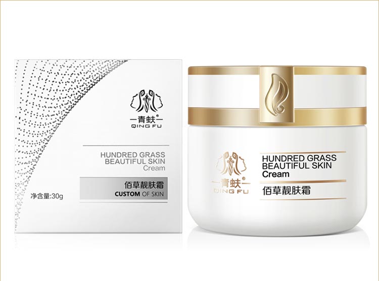 青蚨佰草靓肤霜改善肌肤粗糙及干燥，锁住水份