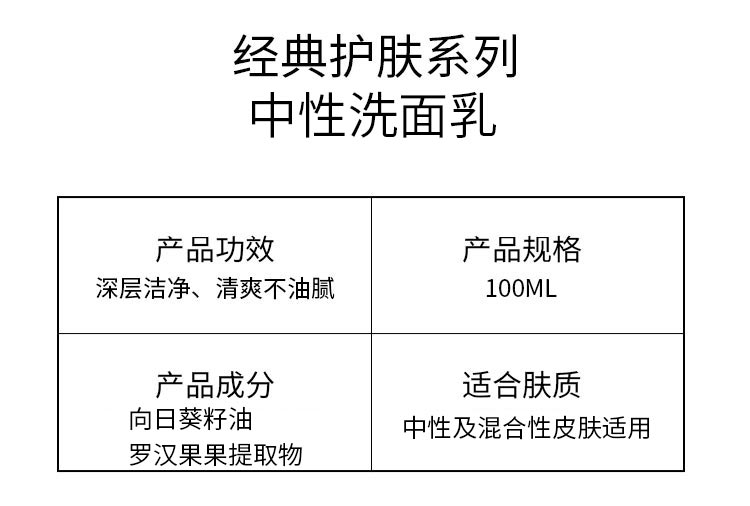 玫琳凯中性洗面乳产品信息