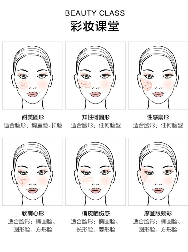 玫琳凯粉扬轻盈纯色腮红化妆小课堂