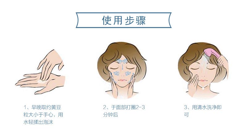 玛凯玛莉润雅氨基酸洁颜乳使用步骤