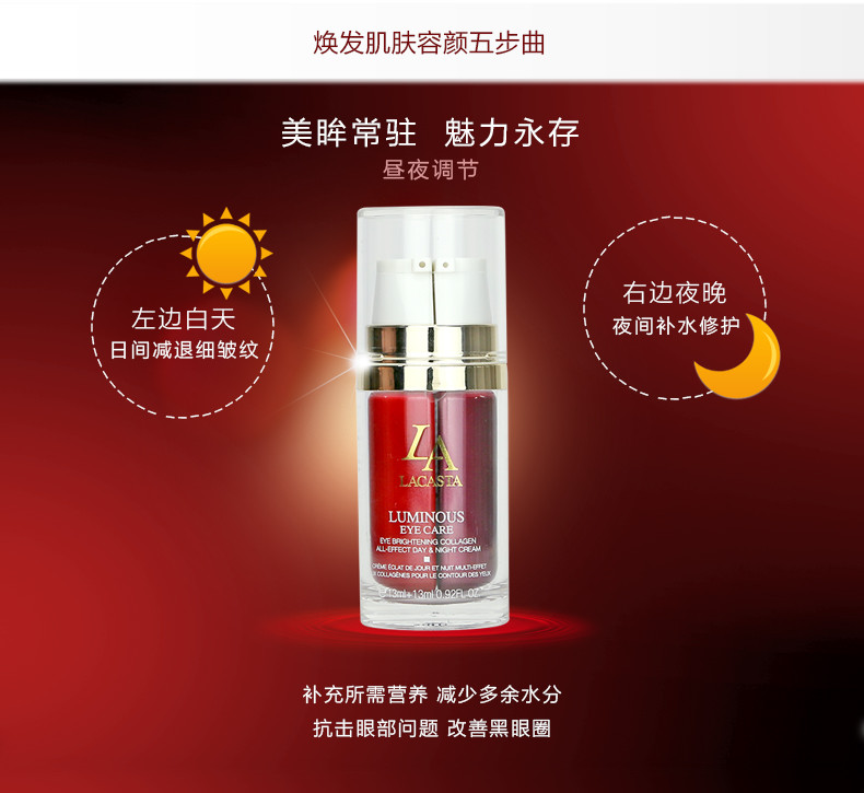 第一元素胶原眼部日晚霜使用效果展示