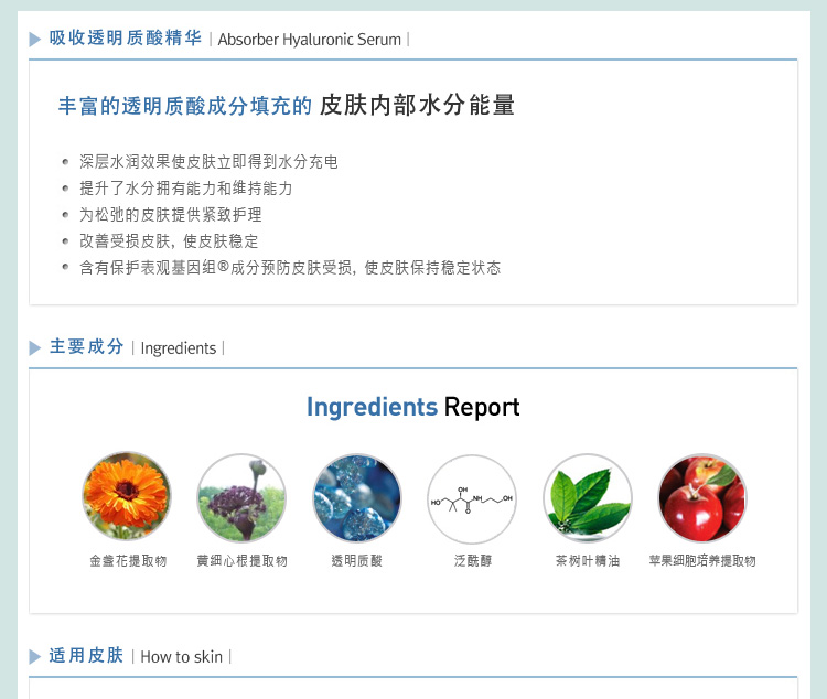 润妮秀透明质酸精华素30ml成分与作用