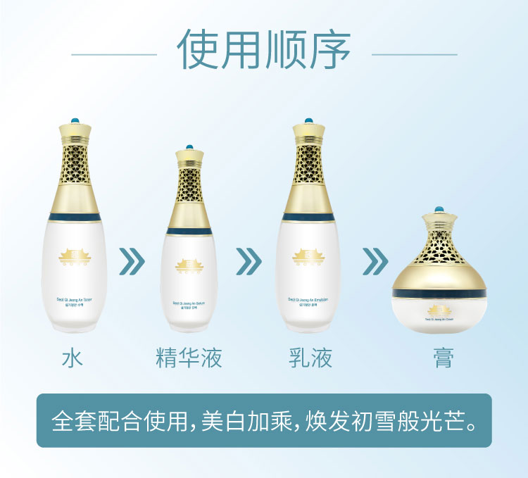 雪肌靓颜美白特护礼盒(S)护肤步骤